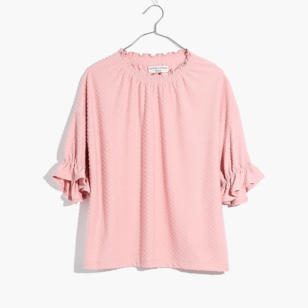 Clipdot Ruffle Top